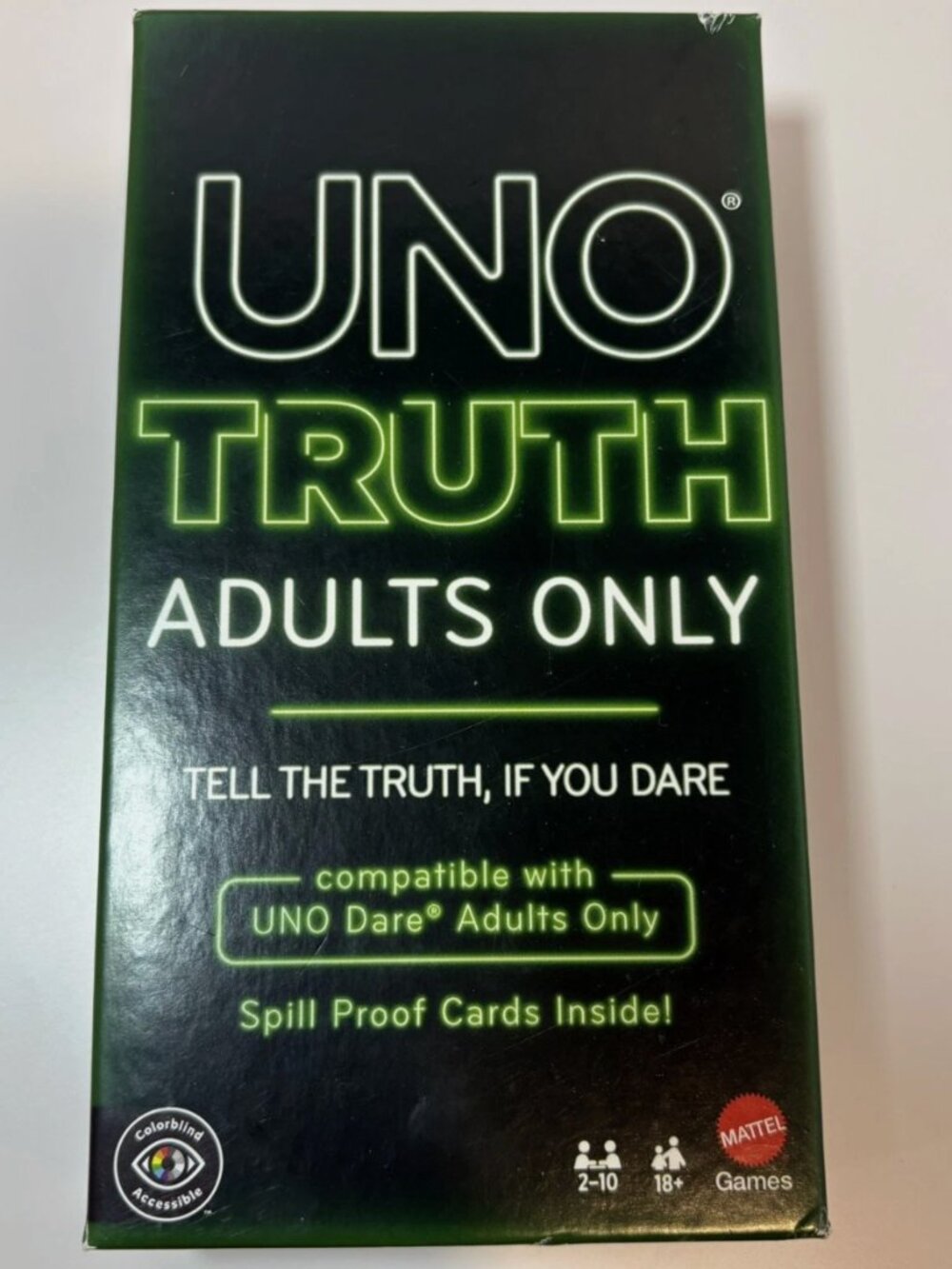 Uno Truth Adults Only Card Came